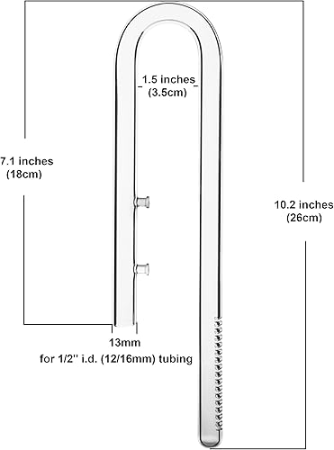 Miniatura 5 de JARDLI 0.512 in Planta Acuario Vidrio Amapola Tubo Salida y Lirio Tubo Entrada para 120.630 in Manguera Filtro