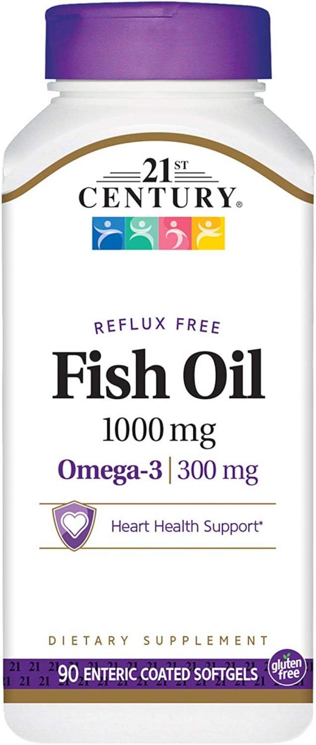 21st Century Omega-3 Fish Oil 1000 mg Softgels 90 Soft Gels (Pack of 12)