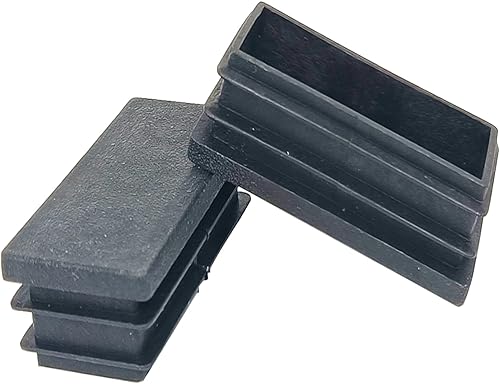 Miniatura 2 de 10 tapones rectangulares de plástico de 1 x 2 pulgadas, tapa de extremo de tubo rectangular negro para tubos de metal, tubos de tubería, patas de