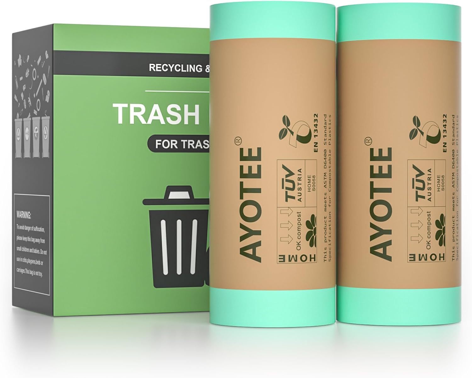 AYOTEE 100% Compostable Trash Bags 13 Gallon Tall Egypt Ubuy