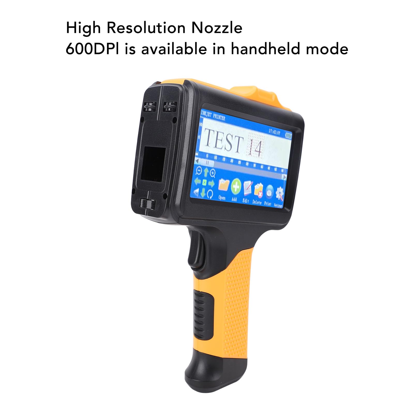 Pistola per Stampanti a Getto D'inchiostro Portatile con Cartuccia Ad Asciugatura Rapida da 42 Ml, Supporto per Stampanti Portatile da 600 Dpi 25 Lingue, Stampante Portatile