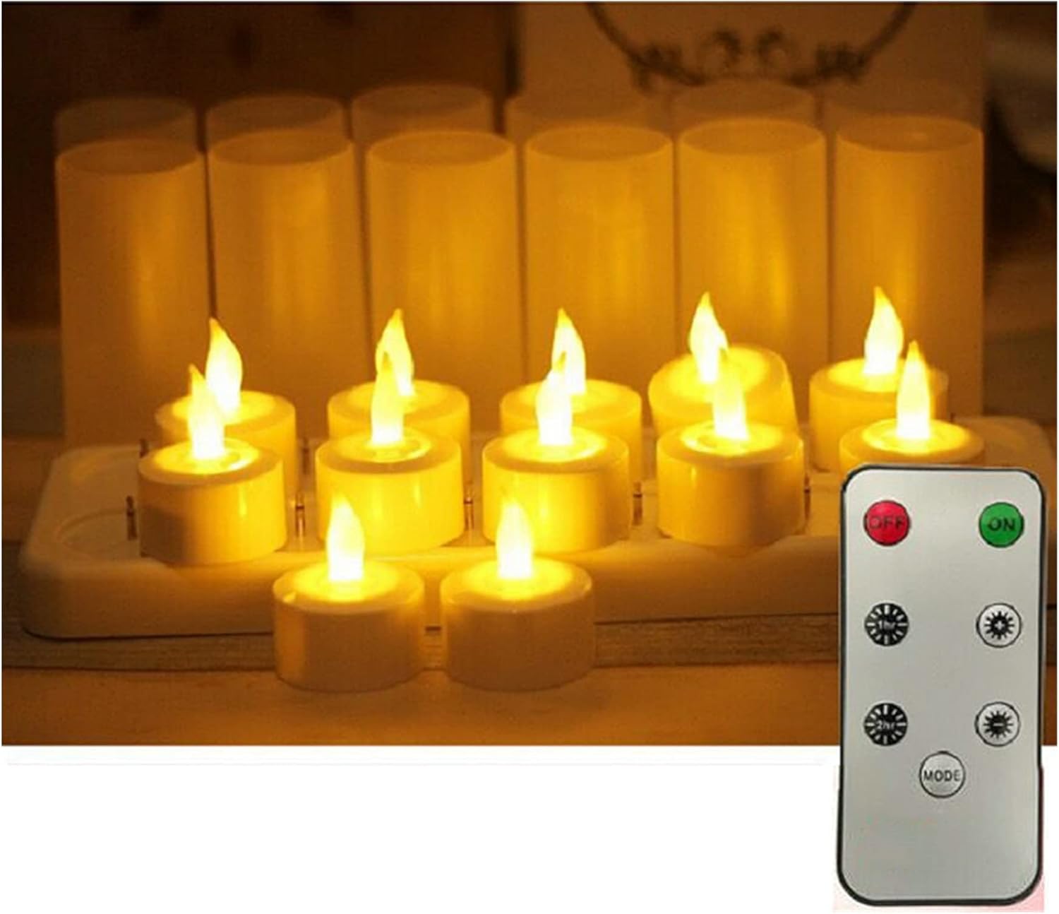 LED Fake Candles,Party Decorations,Tea Lights, Flameless