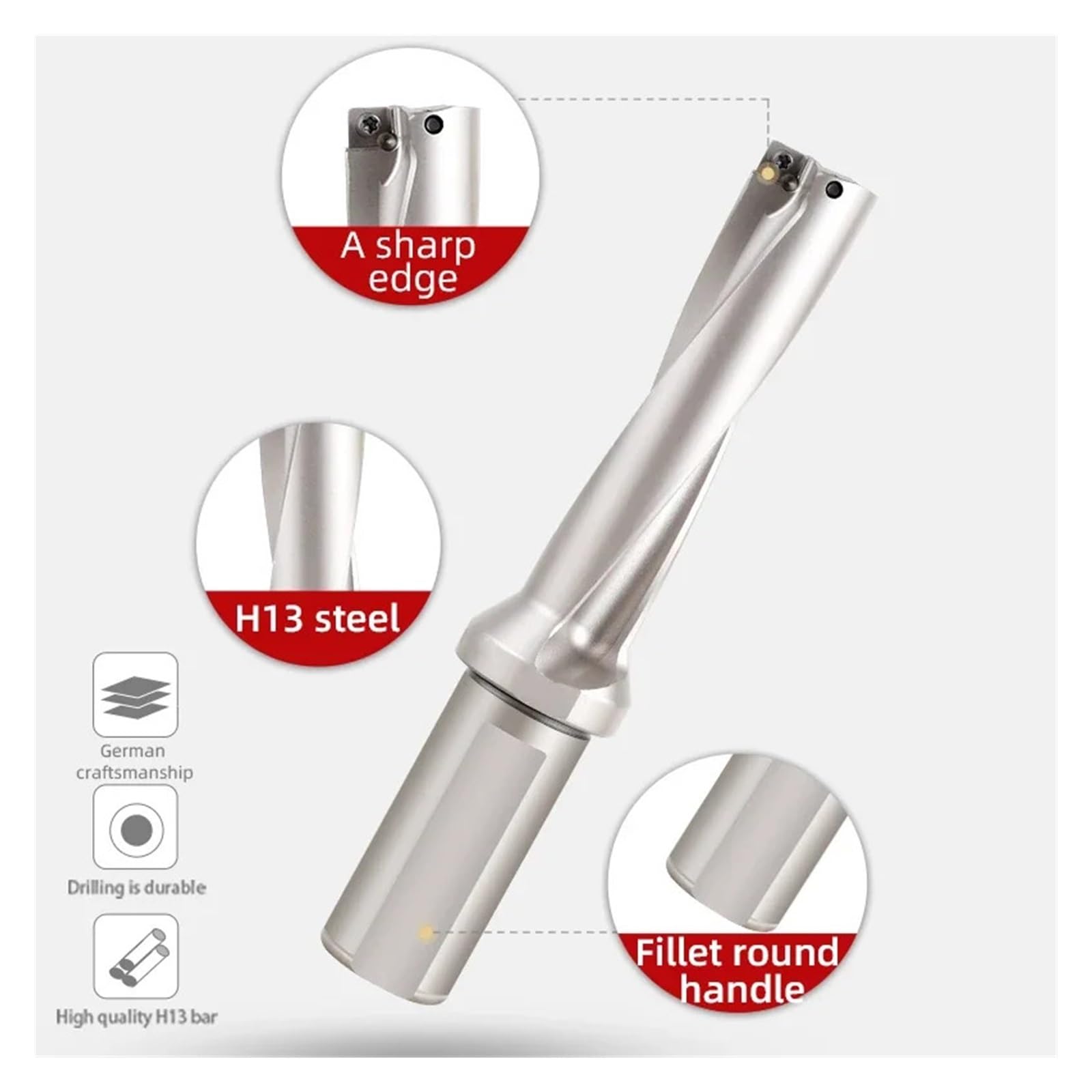 Indeksowalne wiertło U Bity wiertnicze Seria SP Wiertła metalowe o głębokości 13 mm-50 mm Tokarki CNC do maszyn indeksowalnych do maszyn 2D 3D U 4D (C32-D35-SP09,4D)