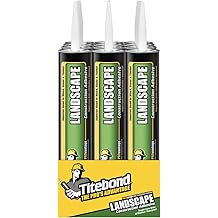 Titebond PROvantage Landscape Construction Adhesive 28 Oz. 12 Pack Professional Waterproof Glue for Pavers, Stone, Brick & Retaining Walls, Weather-Resistant, Prevents Shifting 3122