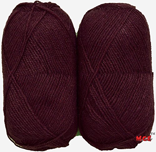 Image of M.G ENTERPRISE M.G Enterprise Rosemary Needle Knitting Wool Yarn (200 g, Maroon)
