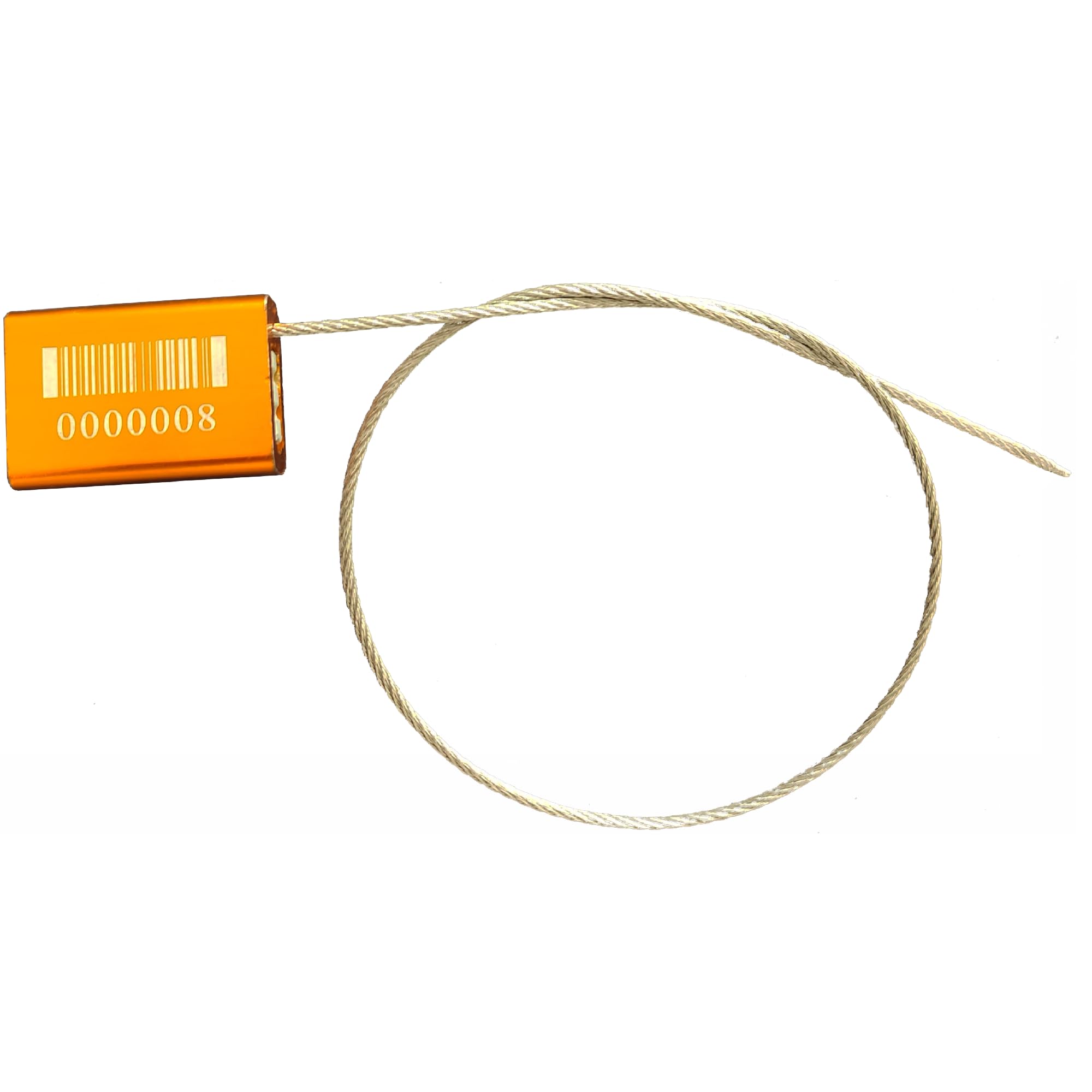 ISO/PAS 17712: 2013 konforme Sicherheitskabeldichtungen mit Barcode und Seriennummer, manipulationssichere, zugfeste Stahldichtungen aus Aluminium (50 Stück, gelb)