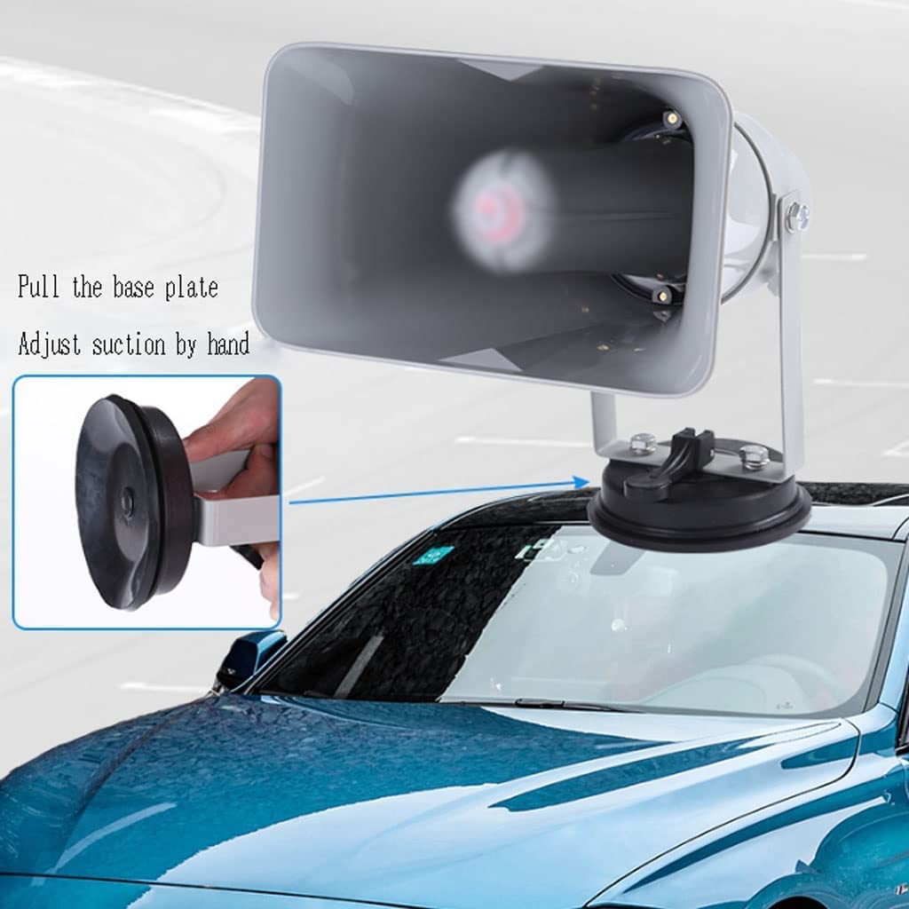 Megáfonos Megáfonos Coche Sirena Megáfono Altavoz 12v 50w Emergencia Sonido Amplificador de Mano para vehículos de Emergencia Amplificador de Mano Volumen Alto