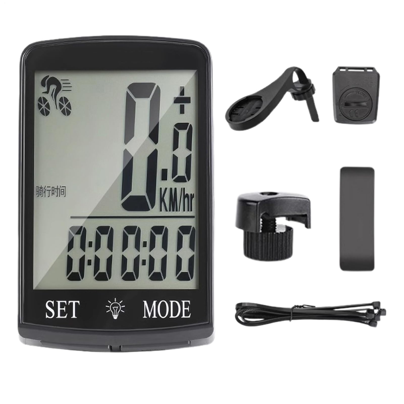Cycling Computer Mount - Waterproof Ride Speedometer with Backlight Display for Mountain Bike, Scooter, Dirt, ATV & Motorcycle Riders | Cycling Speed Sensor | Lightweight Bike Speedometer