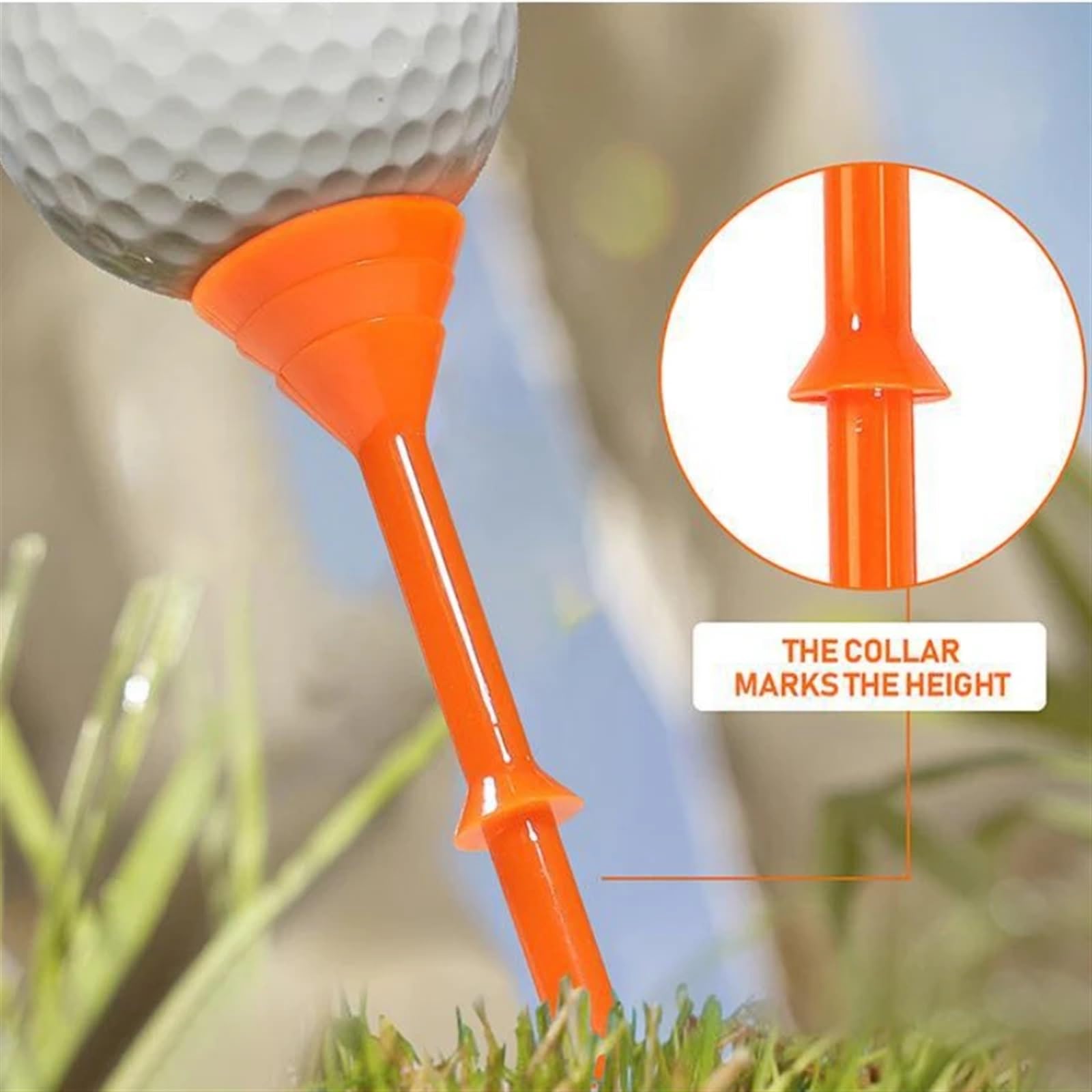 Golf Tee 50 stücke Zufällige Farben Golf Tees Kunststoff Große Tasse Tee Golf Sport Zubehör 3,25 Zoll FüR Einen Idealen Abschlag
