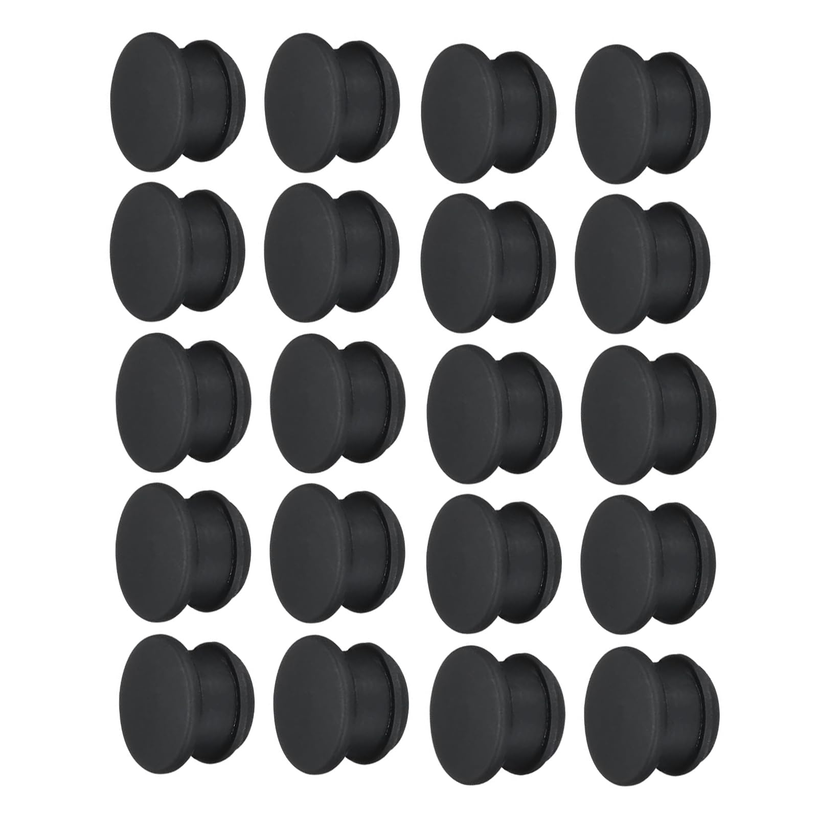 ROWORKX 12.5mm Silicone Snap-In Hole Plugs, 30PCS Rubber Blanking Plugs