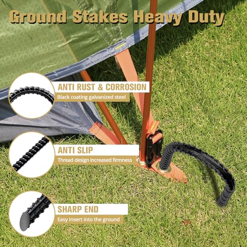 CELYND 12-Inch U-Shaped Rebar Stakes