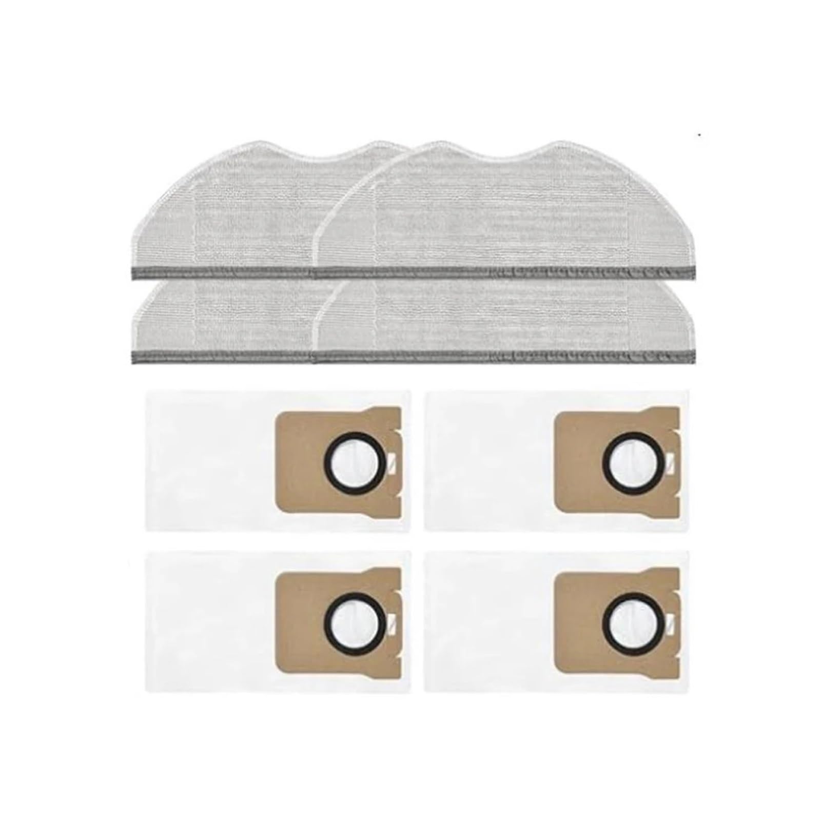 Kvcccss 1Pcs Replacement Accessory Kit ，Compatible For Xiaomi， H40 Ov51 Robot Vacuum Cleaner With 4 Dust Bags And 4 Mop Cloths Compact Design(1Pcs)