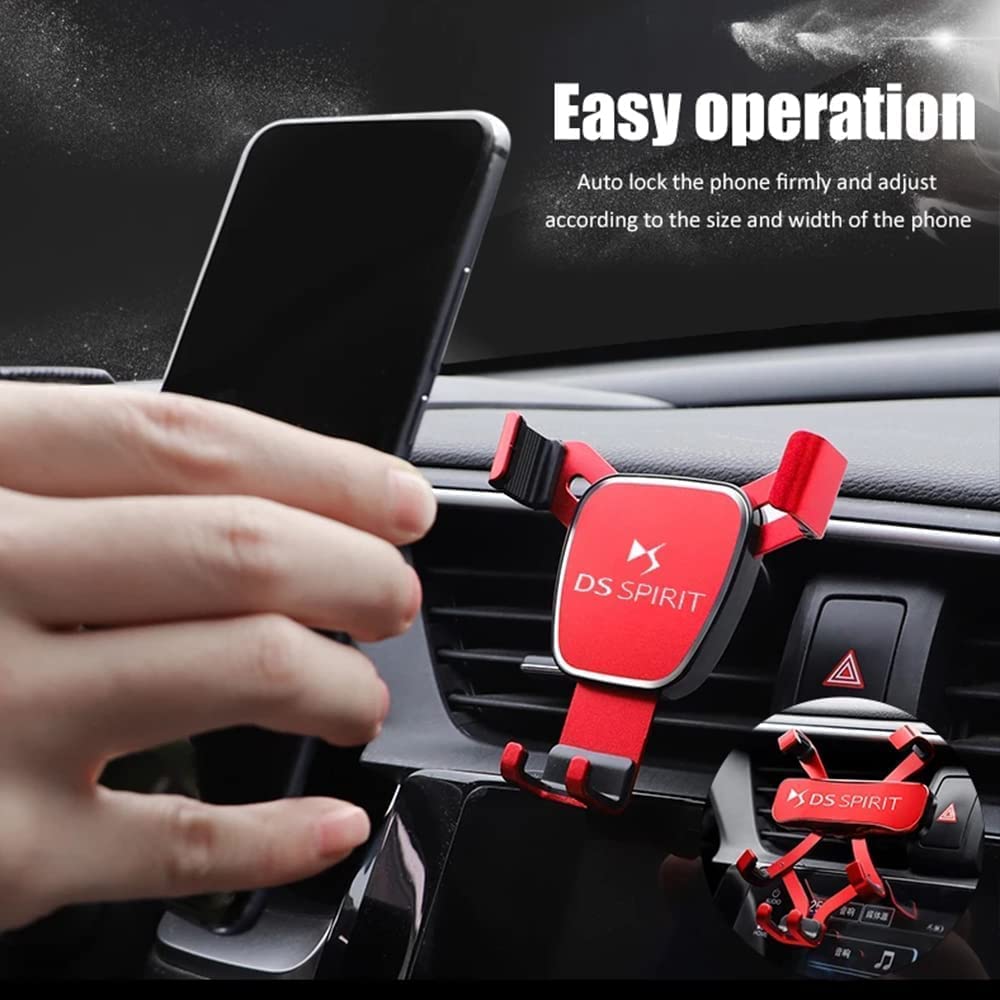 LENVOD Support Téléphone Voiture, Pour DS Spirit DS3 DS4 DS4S DS5 5LS DS6 DS7 DS9 Auto Grille D'aération De Voiture Support Smartphone Stable Flexible