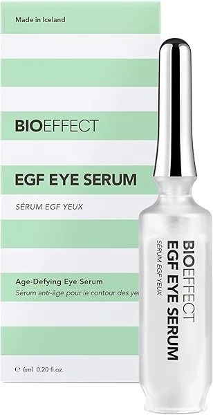 BIOEFFECT EGF Eye Serum with De-Puffer Rollerball, Anti-Aging, Moisturizing Contour Gel To Visibly Reduce Wrinkles, Puffiness, Fine Lines with Barley Growth-Factor Protein
