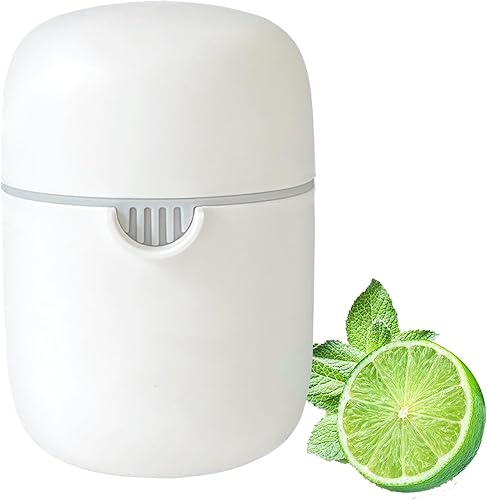 Miniatura 1 de Exprimidor de limón y exprimidor manual simple de cítricos, pequeño vaso portátil de lima con dos formas de uso para diferentes frutas (blanco)