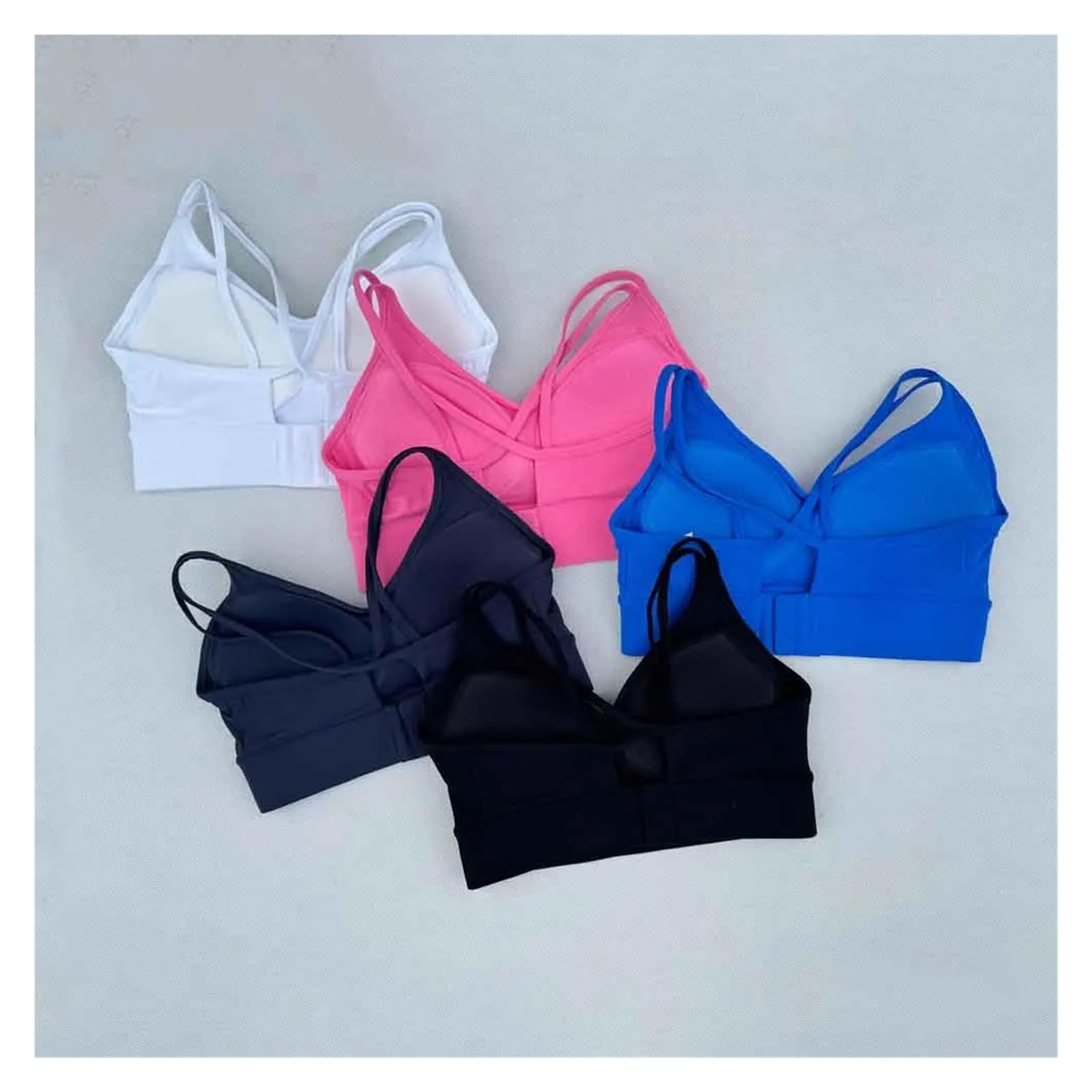 Sport BH Damen Damenbekleidung Yoga Fitness Feste Körbchen Sport-BH Outdoor Jogging Gym Damen Unterwäsche mit Brustpolster Tops Atmungsaktiv Top BH