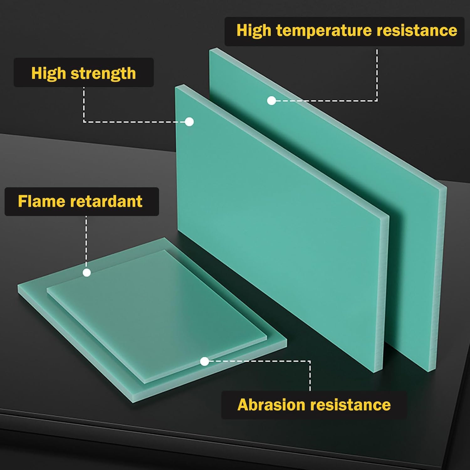 2 Stück FR4 Glasfaserplatten 3024 Epoxidharzplatten Faserisolierplatte for elektrische Isolierung DIY Prototyping Reparatur G10 Panel(200 * 200 * 2mm)