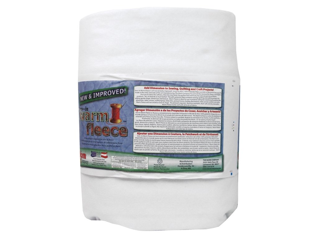 Warm Fleece Polyester Sew-in Batting – Craft & Quilting by The Yard, 45" x 20 Yards