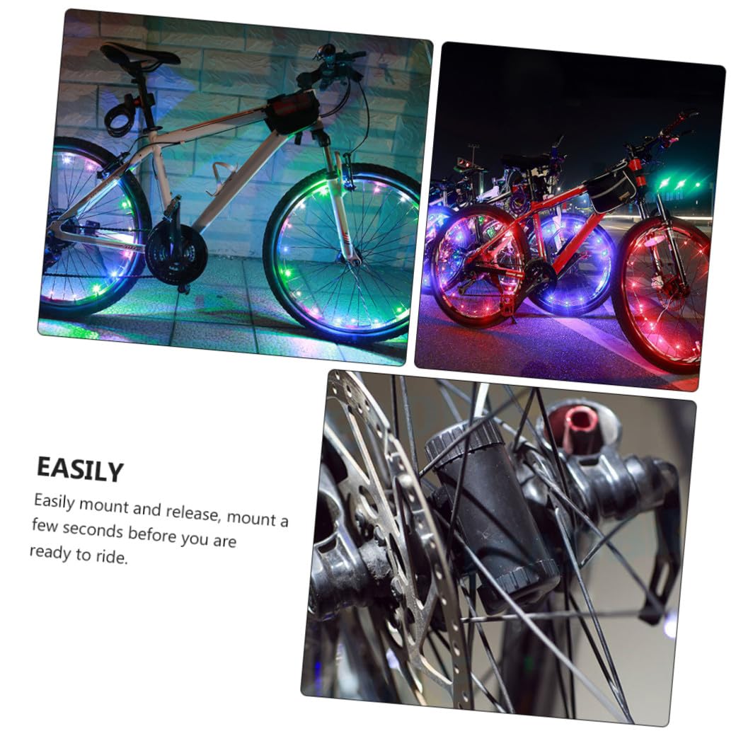 HEMOTON Lumières Décoratives de Roue de Vélo USB Rechargeables Guirlande pour Cyclisme Accessoire de Vélo