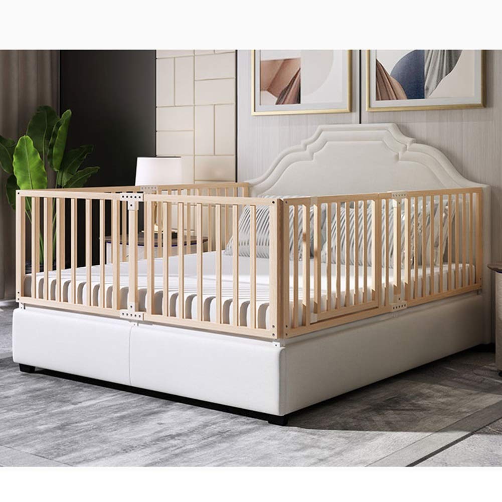 Sponda extra alta in legno per bambini, 190 cm di lunghezza, protezione di sicurezza per prevenire le cadute, disponibile in 4 lunghezze e colori, ideale per la sicurezza dei bambini a casa