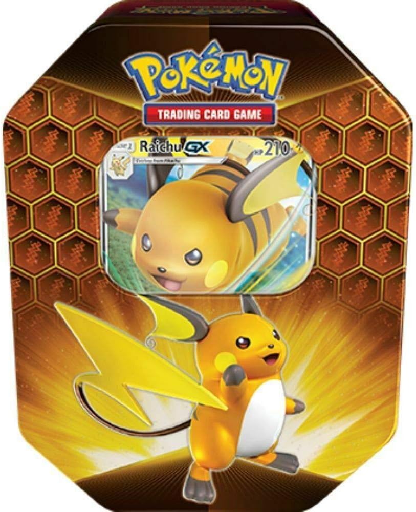 Lively Moments Pokemon Cards Tin Box Sun&Moon Hidden Fates RaichuGX EN