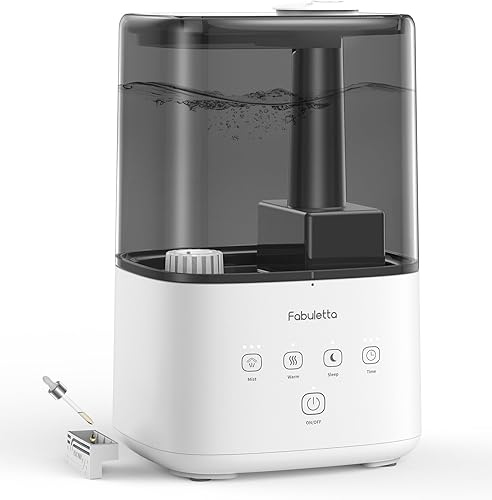 FABULETTA Humidificadores para dormitorio, humidificador de niebla cálida y fría, gran habitación para el hogar, humidificador de aire de llenado