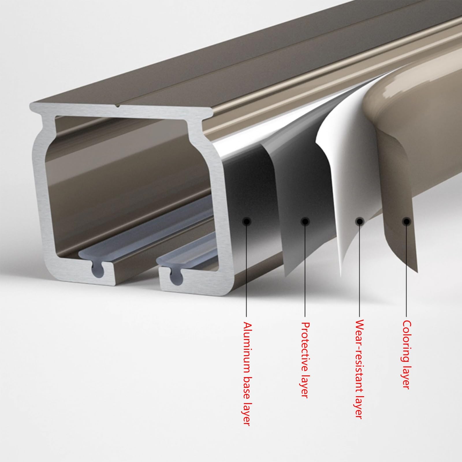 Szyna sufitowa ze stopu aluminium do zasłon, mocowanie sufitowe do karnisza, do zasłon, przegrody pokoju, zasłona prysznicowa (biała, 100 cm)