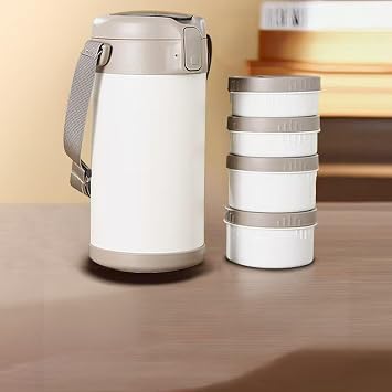 Stackable Stainless Steel Vacuum Leakproof Bottle, Practical Office Picnic Lunch Box/Snack Box, Gift on Mothers Day, Fathers Day, Christmas 2700ml/91oz