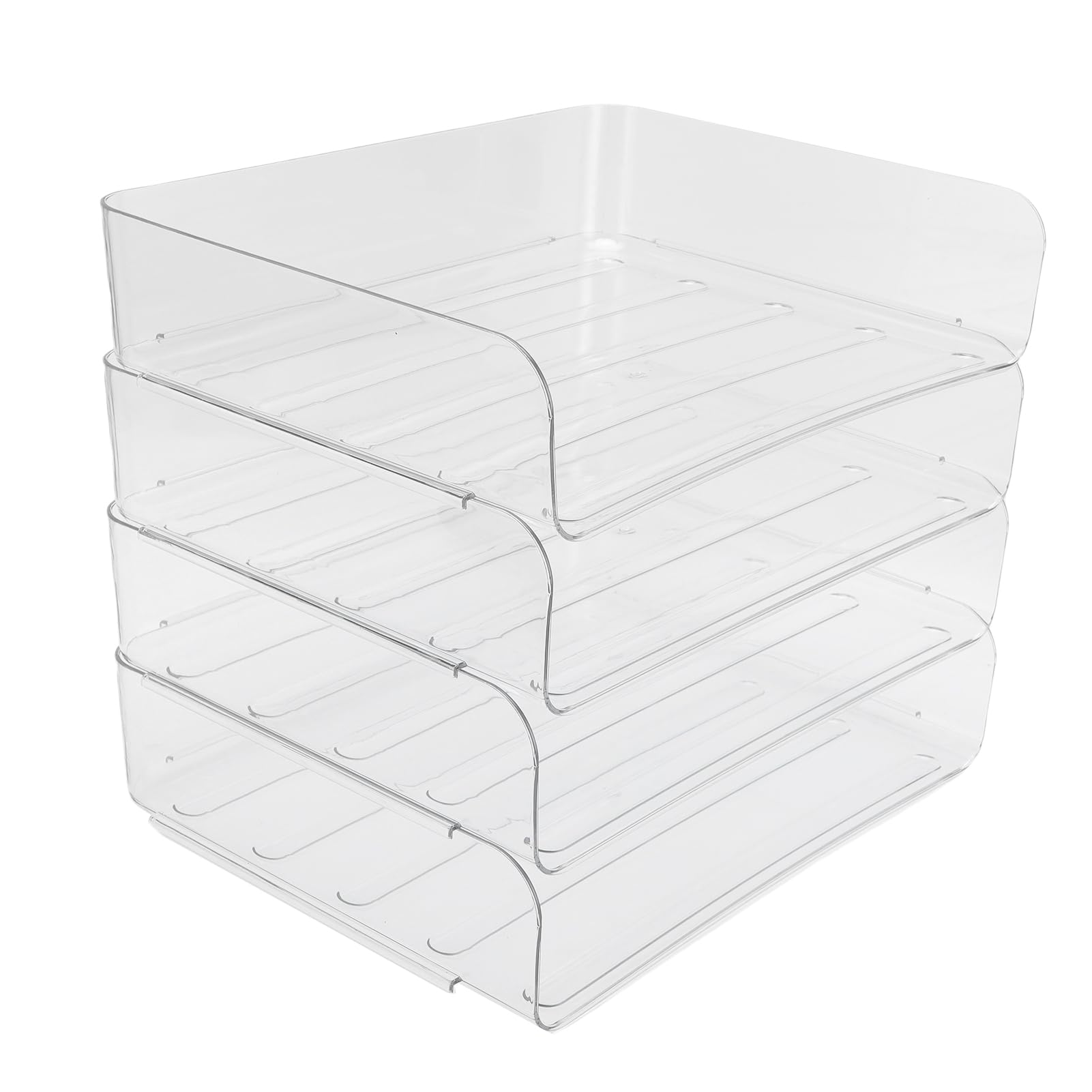 Topiky Juego de Bandejas Acrílicas para Escritorio, Elegante Organizador de Archivos Apilable de 4 Niveles para Bibliotecas y Oficinas Domésticas