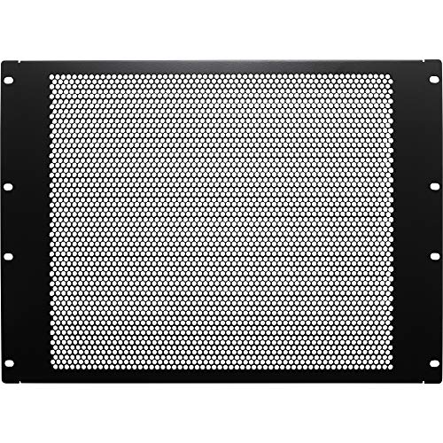 NavePoint 8U Blank Rack Mount Panel Spacer with Venting for 19-Inch Server Network Rack Enclosure Or Cabinet Black