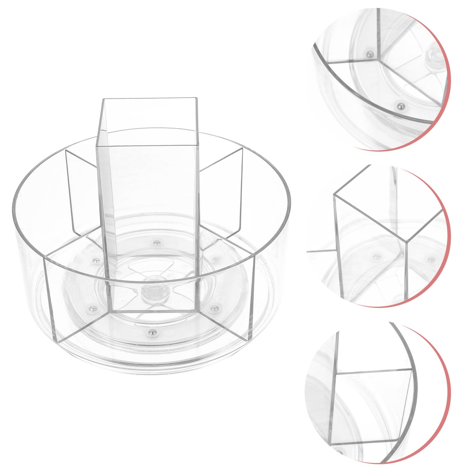 Mobestech Organizer Cosmetici Trasparente da Tavolo Rotante 360 Gradi, Porta Trucchi in Pet Resistente e Pratico, Mensola Porta Cosmetici Multifunzione per Rossetti e Pennelli