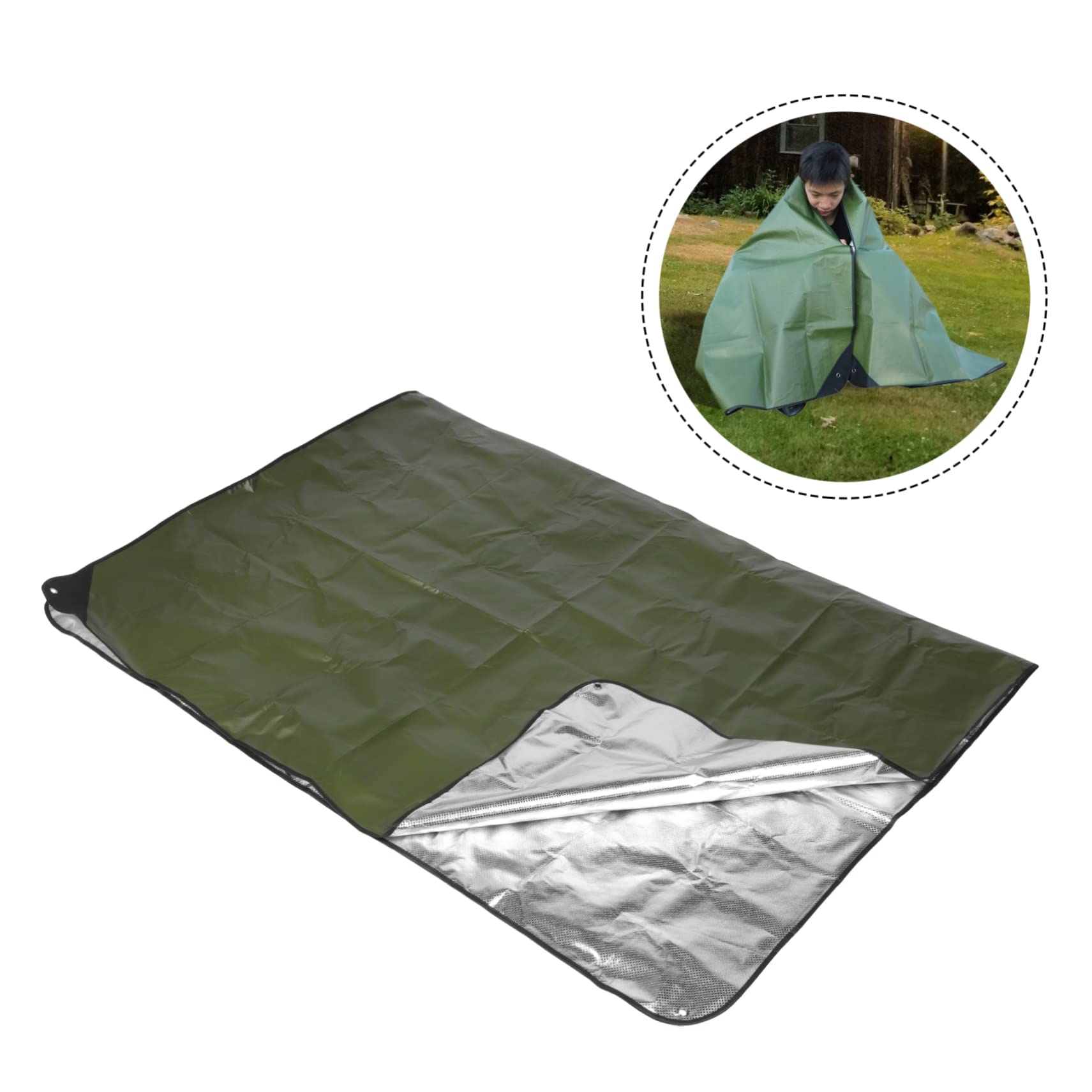 TOYANDONA Coperta di Emergenza Multiuso Termica Coperta da Sopravvivenza per Campeggio Isolante Leggero e Blocca Pioggia e Umidità