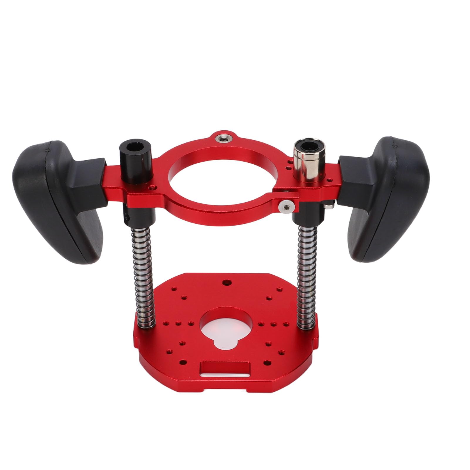 Asixxsix Ręczny System Podnoszenia Routera, Wytrzymały Metal | Mocowanie od 63,5 do 65 mm, skok 40 mm, otwór montażowy 62 x 70 mm, z uchwytem, ​​uniwersalne do obróbki drewna