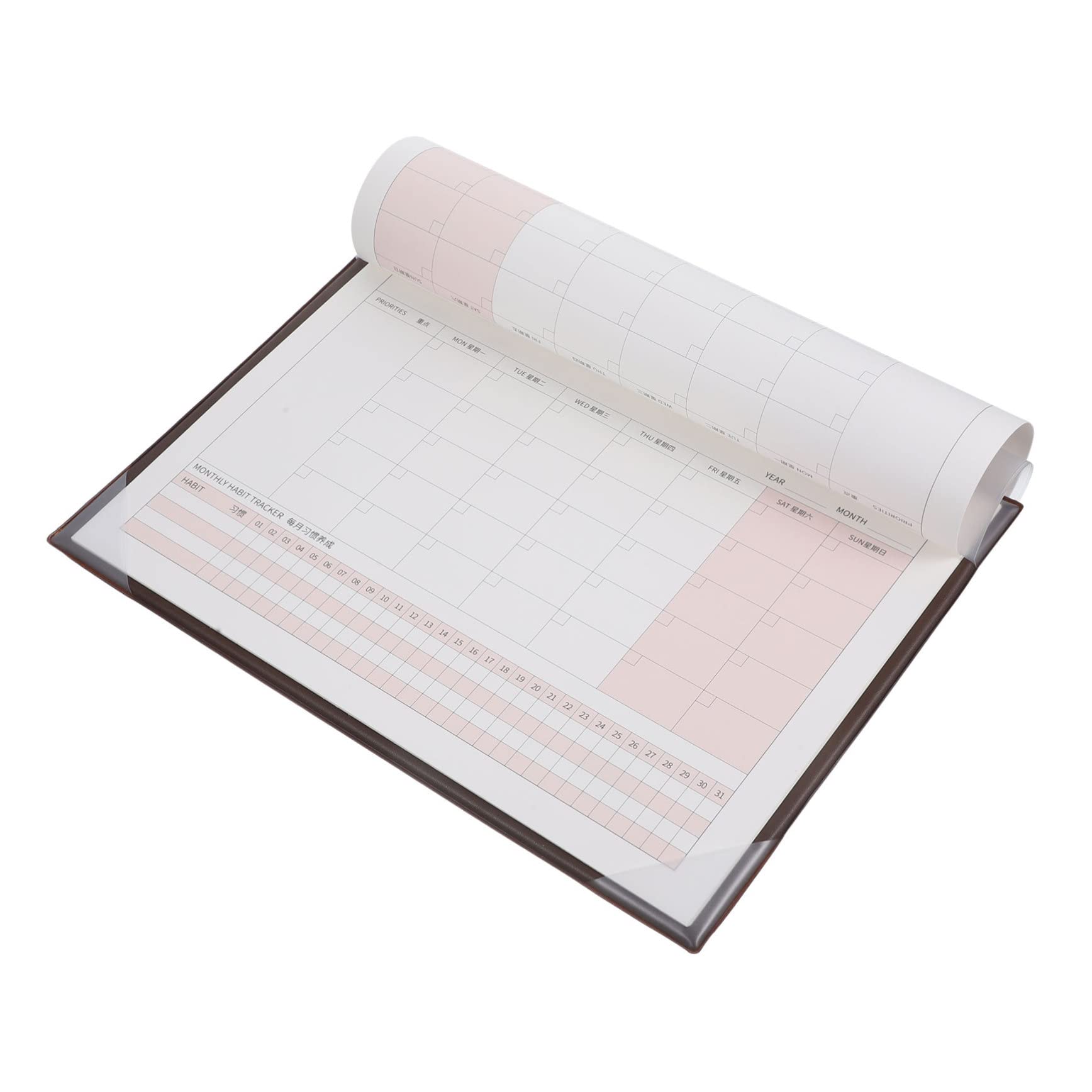 VILLCASE 4pezzi Pianificatore Mensile Per Scrivania Notepad Per Programmazione e Organizzazione Settimanale Agenda Personalizzabile Per Ufficio e Studio Design e Elegante Ottimo Per e