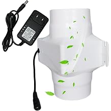 3 Inch Inline Duct Fan12v Adjustable Speed Small in-line Exhaust Fan 130Cfm Variable Vent Blower Air Circulation for Workshop Dust Booster Color NO Adjustable Speed, Size 20w