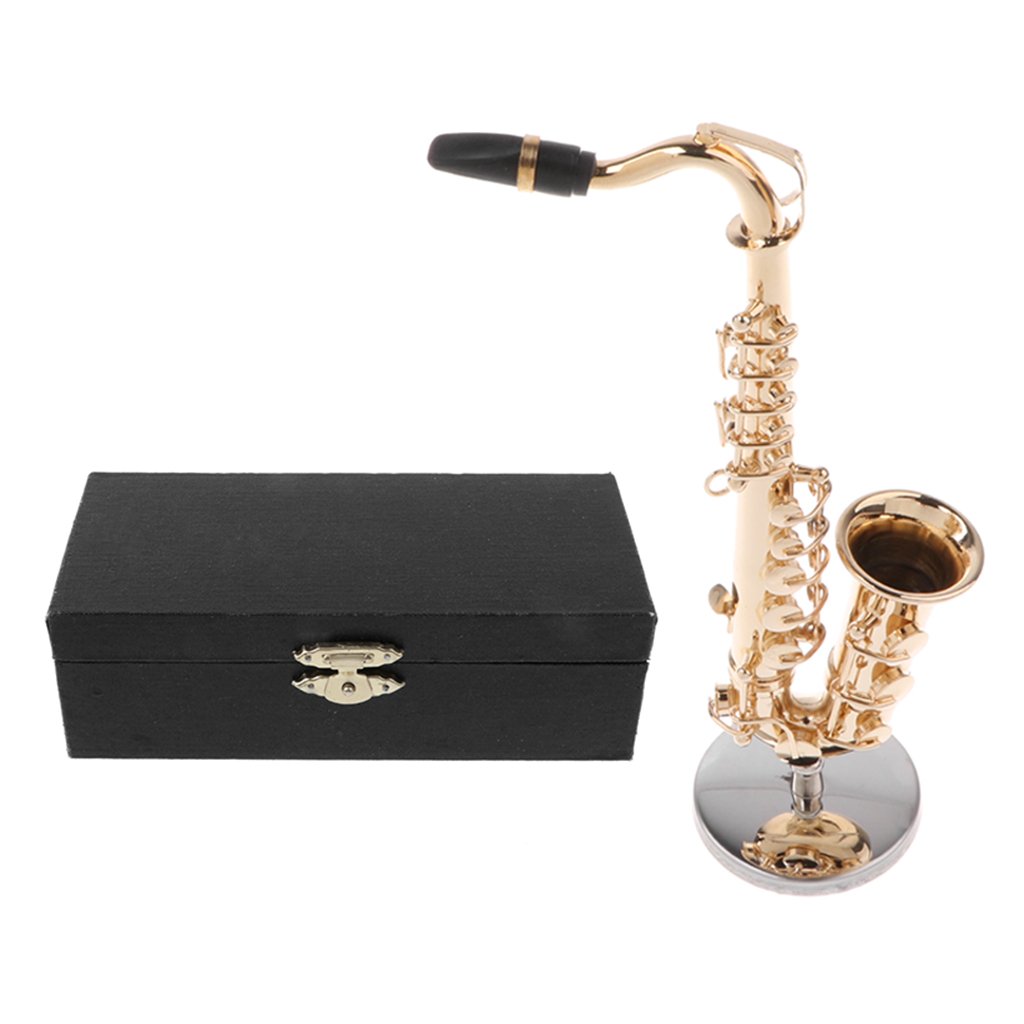 FLAWISH 1/6 Scale Copper Saxophone Model PU Box Set for Action Figures Hot Toys Dolls House Miniature Decor #2