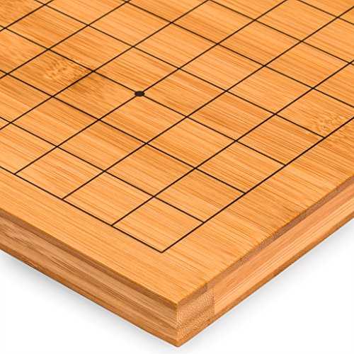Yellow Mountain Imports Bambus 2 Zentimeter Wendbar 19 x 19/13 x 13 Go-Spielbrett-Set mit Doppelt Konvexen Melamin-Steinen und Bambus-Schalen - Klassisches Strategie-Brettspiel (Baduk/Weiqi) – Bild 6