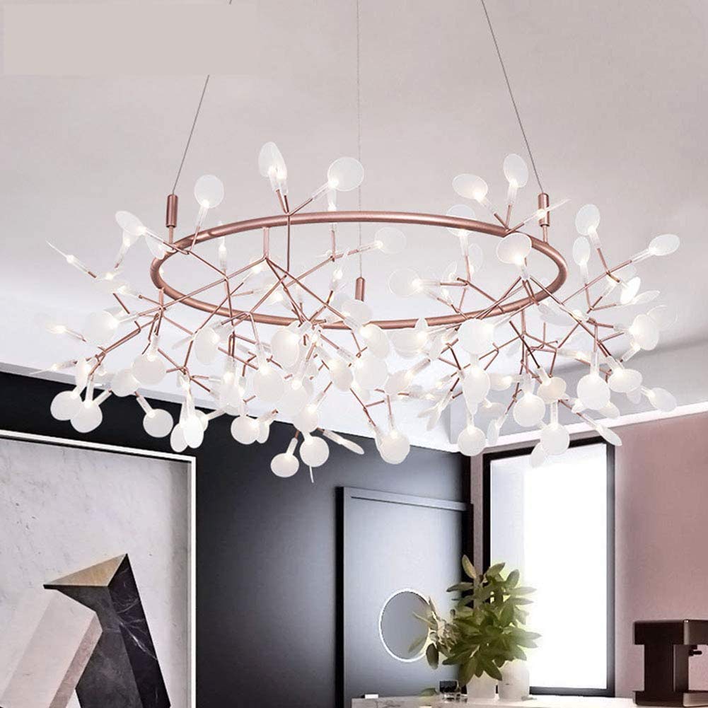 CSXSXAUO Fireworks Chandelier Modern Sputnik 81 Lights LED Pendant Lighting Simple Ceiling Light Fixture for Hallway Bar Kitchen-White It's so kind of you