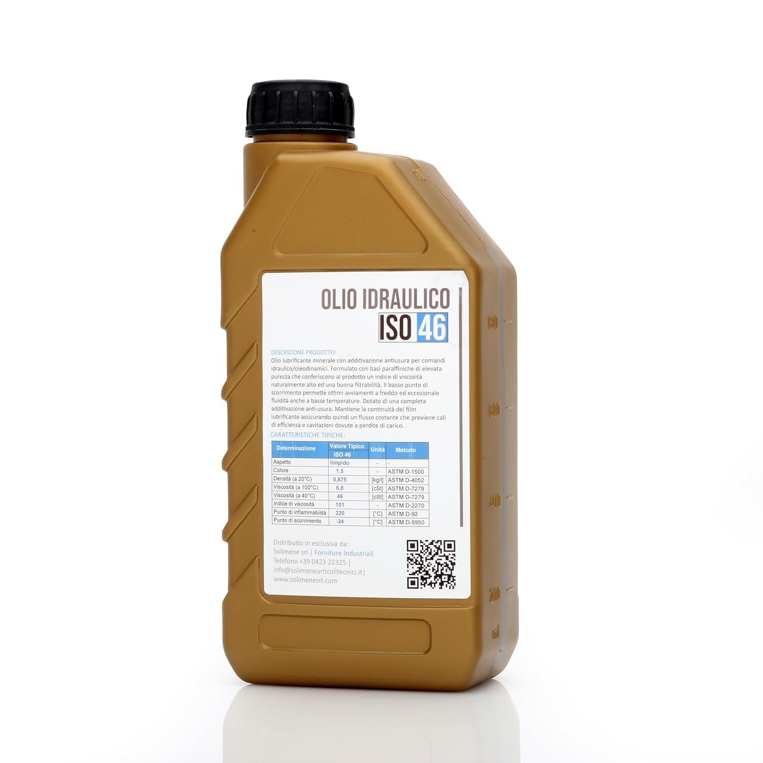 Aceite mineral ISO VG 46-1L | Lubricante para instalaciones oleodinámicas, reductores, transmisiones, tractores y carretillas elevadoras – Protección y estabilidad térmica