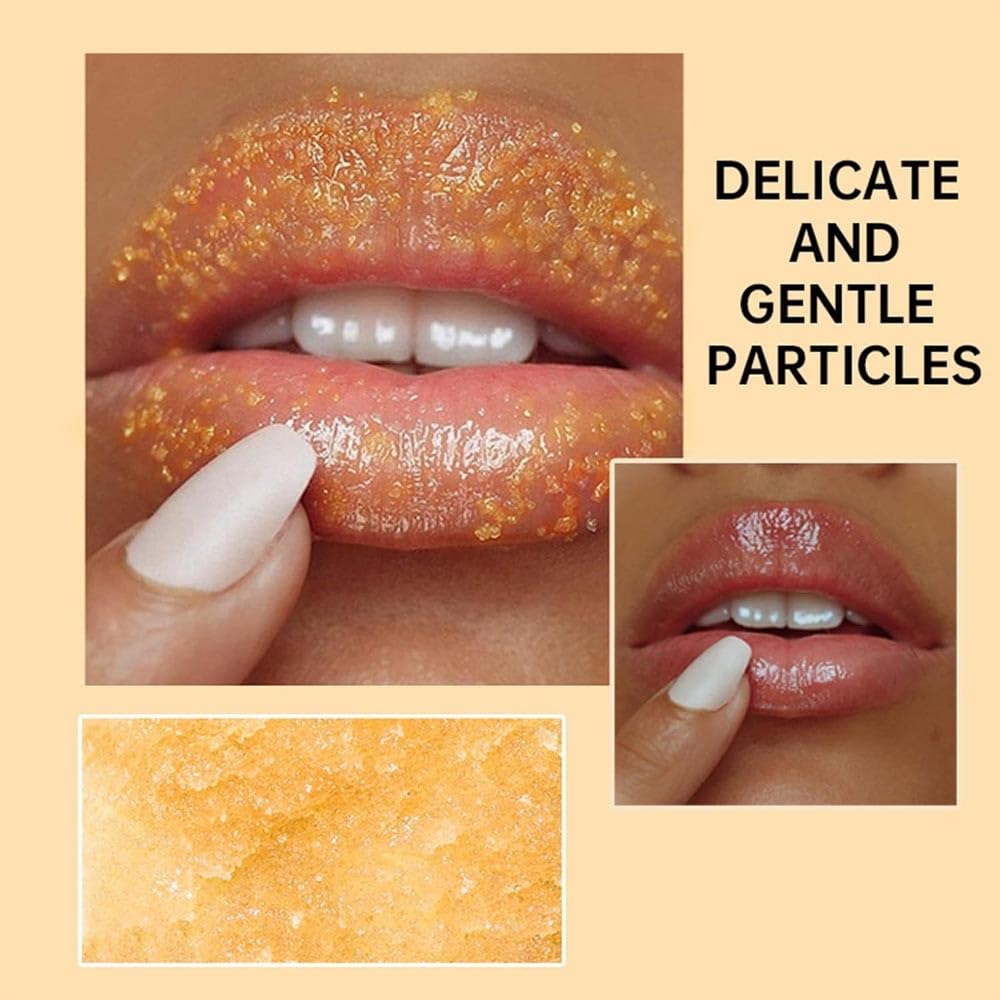 Exfoliante Labial Natural De CúRcuma Y LimóN Para Labios Oscuros,Exfoliante Labial Con Aloe Vera,Exfoliante Labial Aclarante,Para Labios Agrietados Y Secos