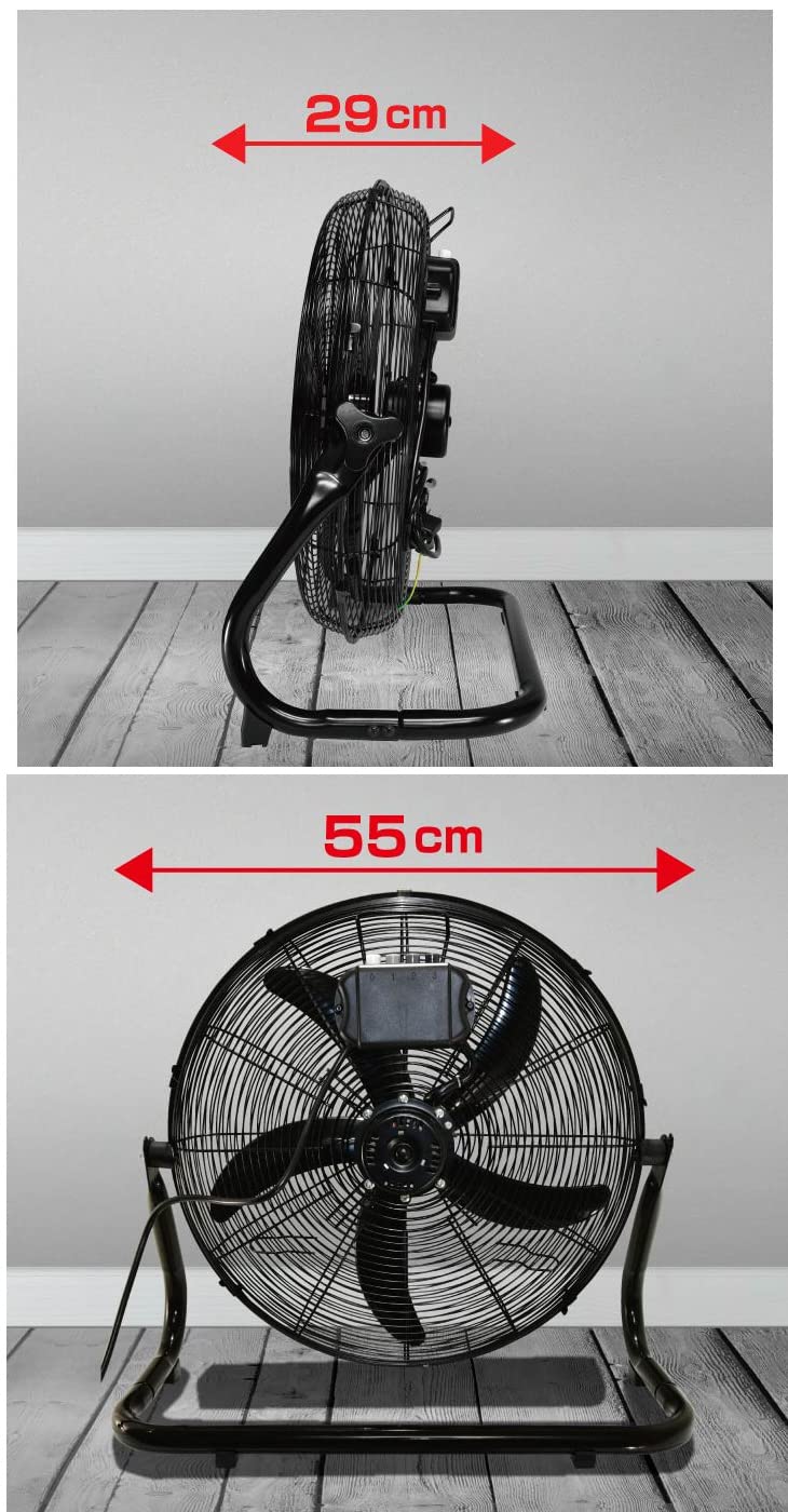 Amazon | タンスのゲン 大型扇風機 5枚羽根 45cm 風量3段階 上下左右首