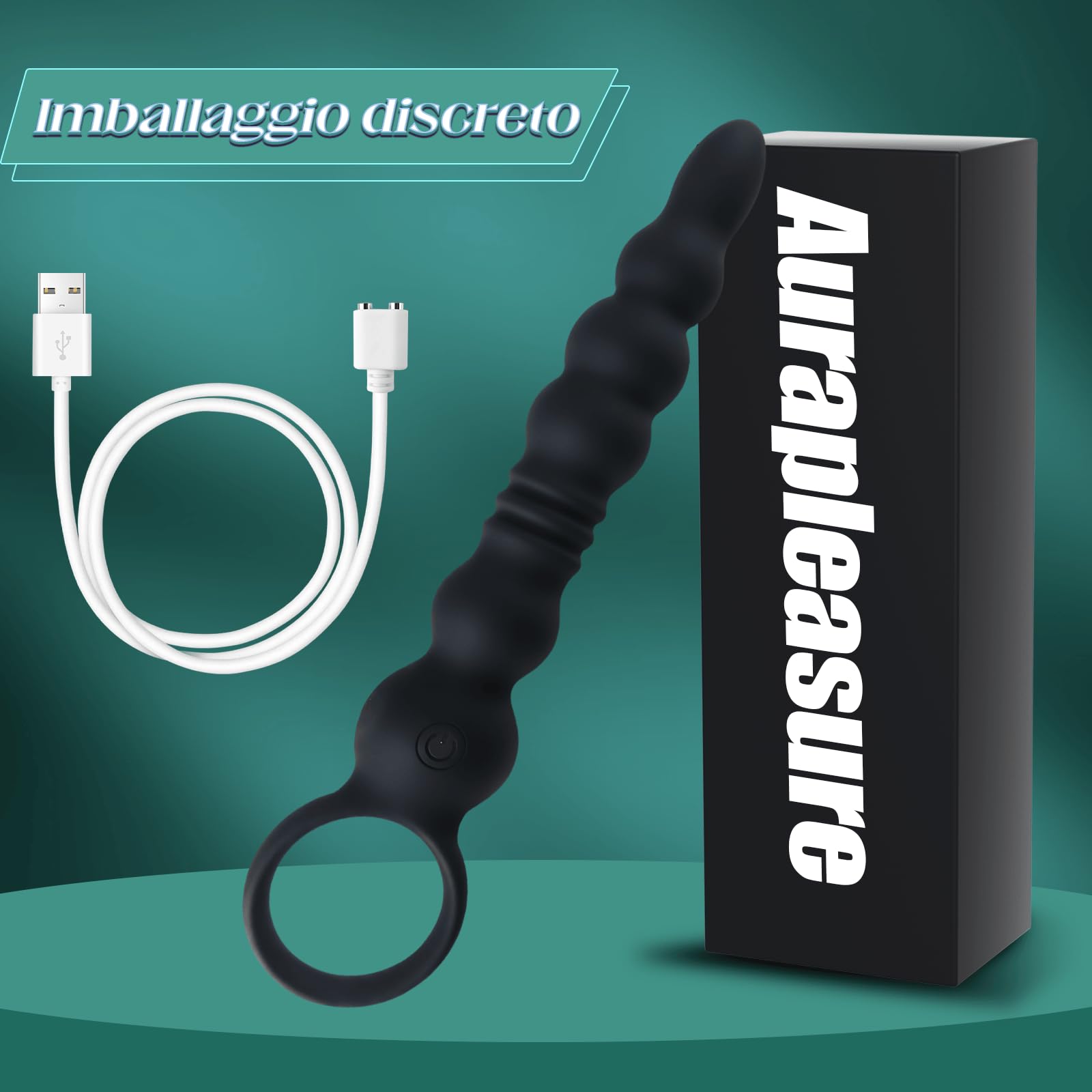 Vibratore Anale a Perline Prostata Vibratore Dilatatore Ano per Uomo Massaggiatore Prostatico Plug Anale Dilatatore Donna Stimolatore Punto G Vibratori Anal Plug Sex Toys Sessuali per Uomini