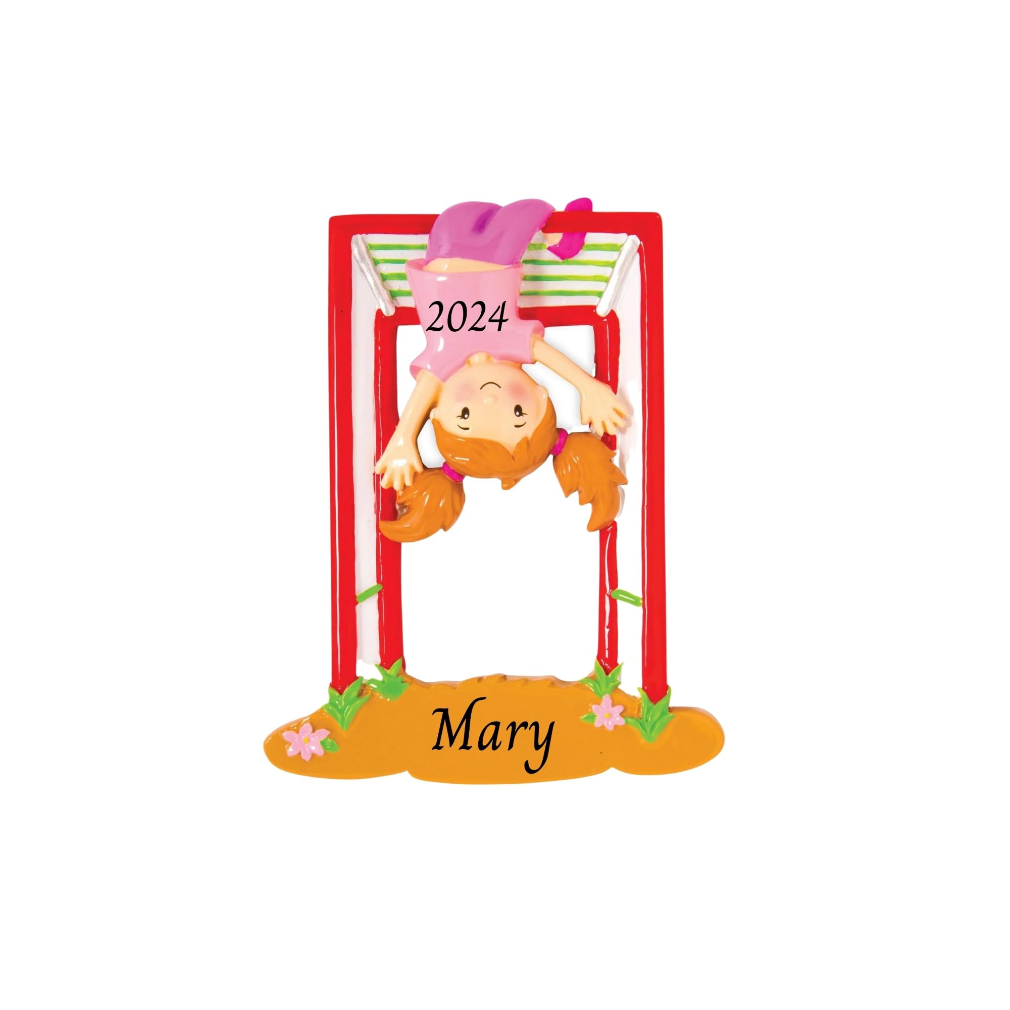 2024 Personalized Christmas Tree Ornament for Kids - Girl on Jungle Gym Customized Merry Christmas Ornament - Child Keepsake for Boys & Girls Children