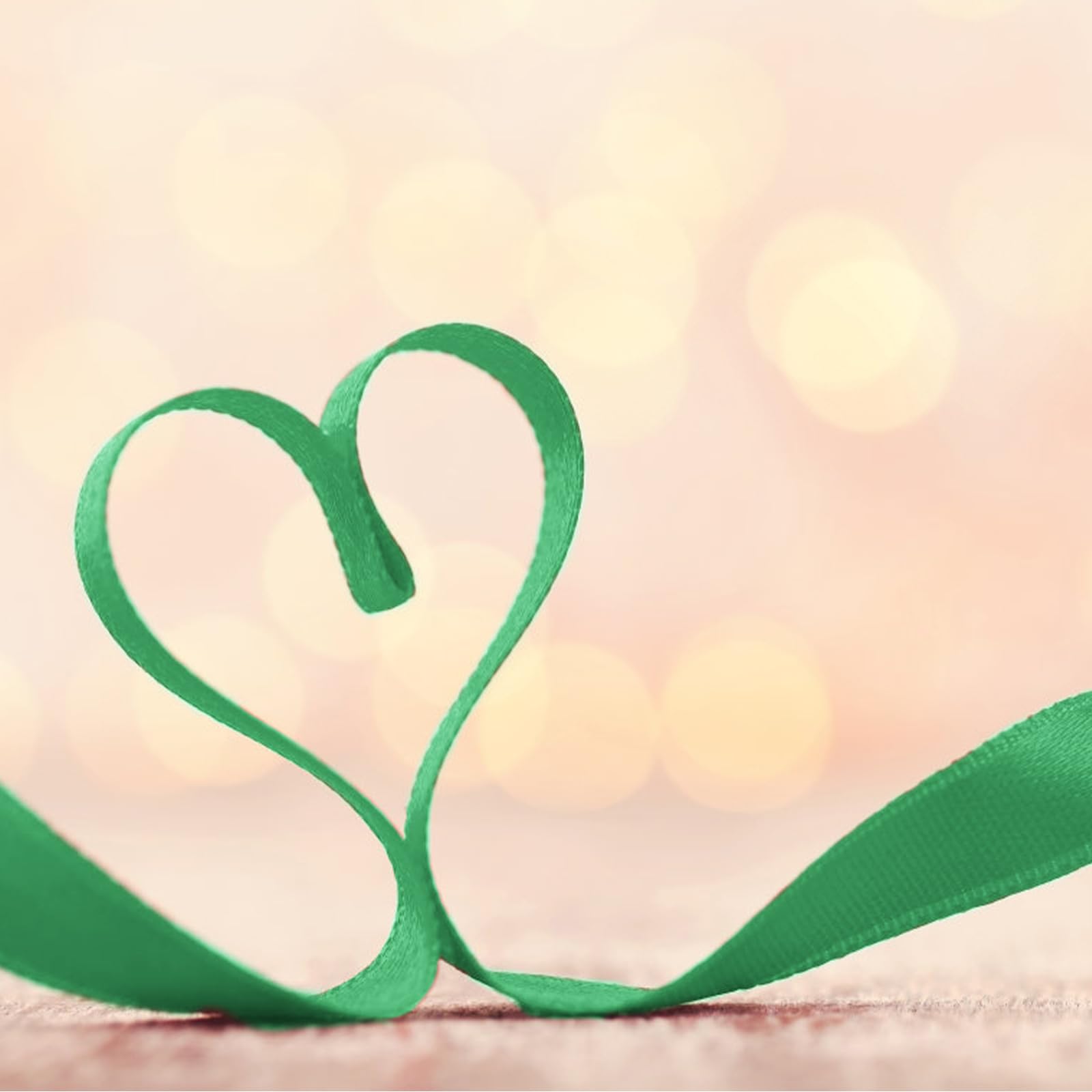 100 Yards Satin Ribbon 1 Inch Wide Solid Fabric Ribbon Decoration Gift for Wrapping Valentine's Day Wedding Birthday Party - Green