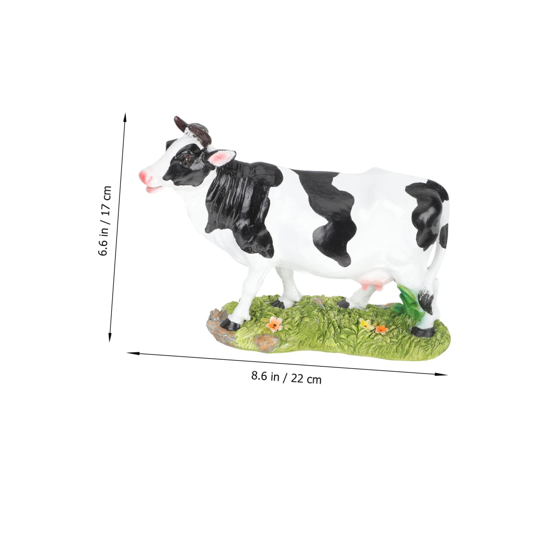 Statua Di Mucca Animale Da Fattoria Set Da Gioco Con Figure Di Animali Da Fattoria Giocattoli Di Mucca Giocattolo Di Figure Di Decori Di Figurine Di Ornamento Resina