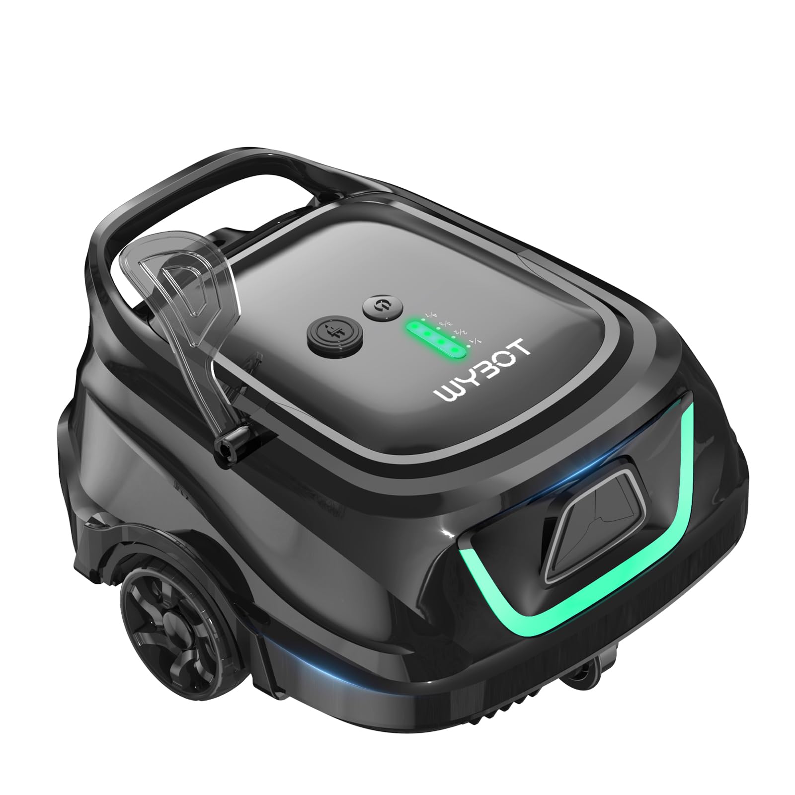 WYBOT A1 Robot Piscine sans Fil pour Piscines Hors-Sol, Aspirateur Automatique, Robot Piscine 120 Min Autonomie, Double Filtration, LED, Charge 2,5h, 4 Modes