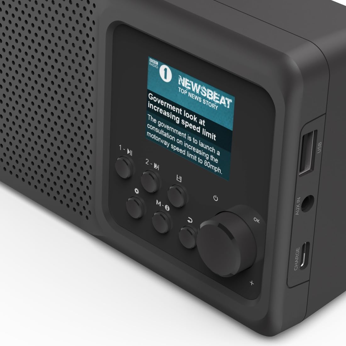 Hama Radio cyfrowe i internetowe z wyświetlaczem (z DAB/DAB+, FM, CD/MP3, Bluetooth 5.0, mono) szare
