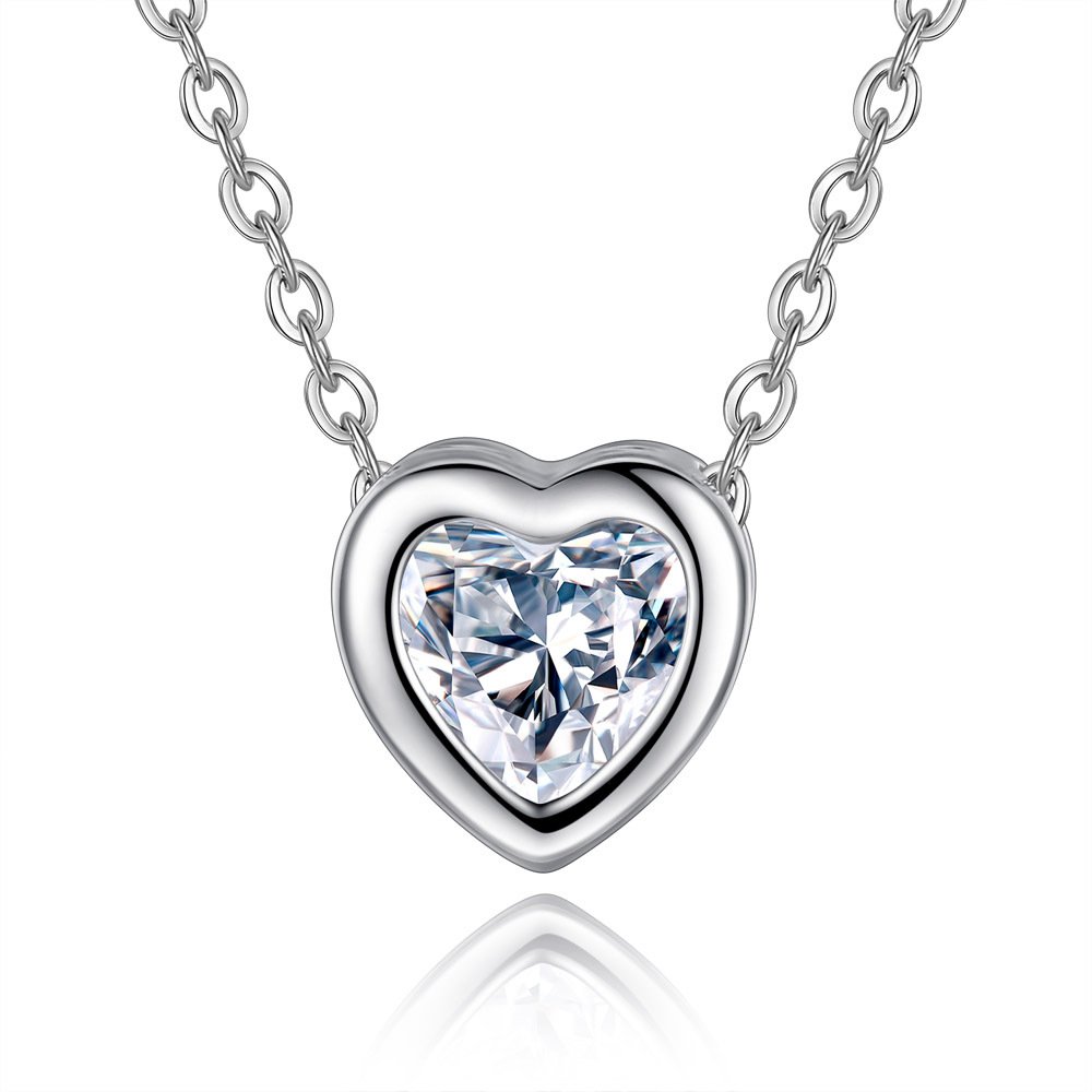 Yikoly Chaîne En Argent 925 Avec Pendentif En Forme De Cœur