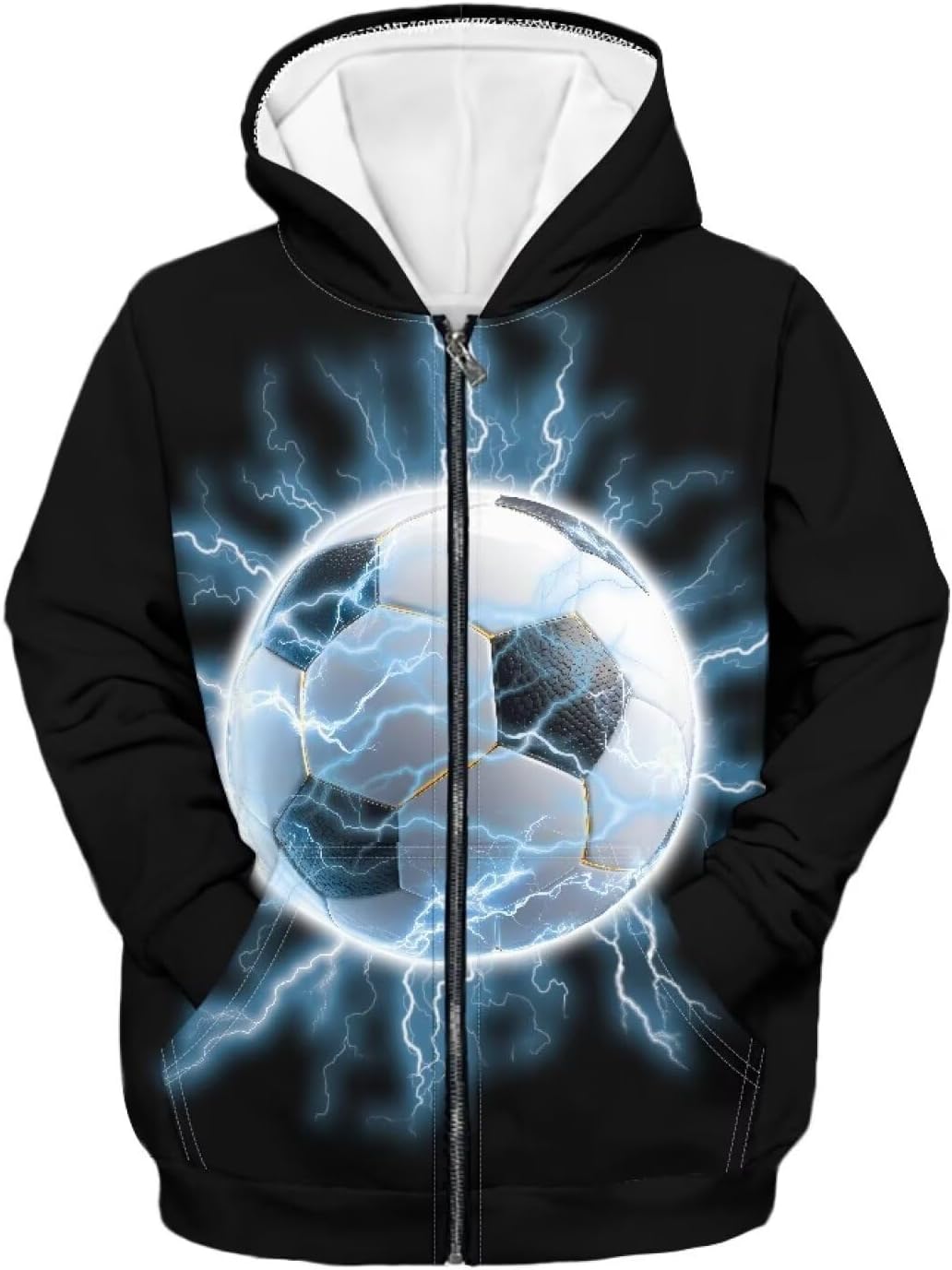 Biyejit Boys Girls Zip Up Hoodies Unisex Pullover Casual Hooded Sweatshirts with Pocket for Age 6-16 Kids