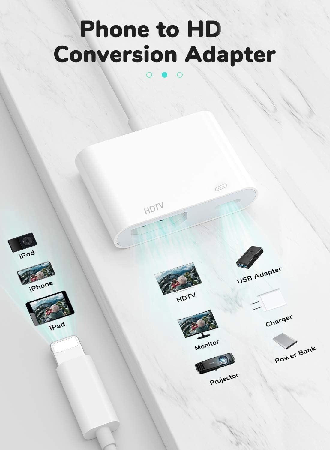 Amazon.com: Apple MFi Certified Lightning to HDMI Digital AV